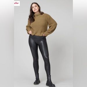 Spanx Faux Leather Moto Leggings